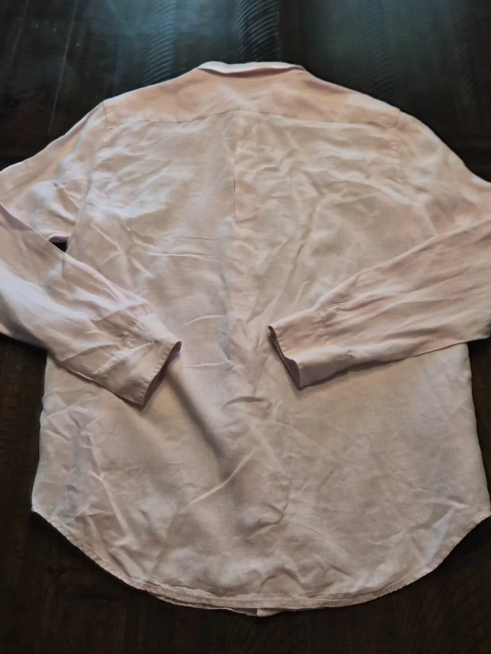Polo Ralph Lauren Relaxed Fit Mens Large Pink Salmon Button Up 100% Linen G807